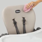 Chicco Polly Silla alta plegable que ahorra espacio con almohadilla de asiento fácil de limpiar, silla alta para bebés y