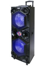 QFX Altavoces Bluetooth grandes profesionales E-1500 | Sistema de altavoces PA portátiles | Woofers duales de 15 pulgada