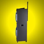 QFX Altavoces Bluetooth grandes profesionales E-1500 | Sistema de altavoces PA portátiles | Woofers duales de 15 pulgada