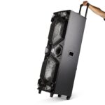QFX Altavoces Bluetooth grandes profesionales E-1500 | Sistema de altavoces PA portátiles | Woofers duales de 15 pulgada