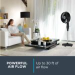 Ventilador pedestal exterior Rowenta 23108451000 65 pulgadas 3 velocidades control remoto oscilante