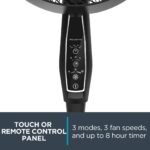 Ventilador pedestal exterior Rowenta 23108451000 65 pulgadas 3 velocidades control remoto oscilante