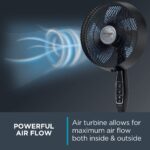 Ventilador pedestal exterior Rowenta 23108451000 65 pulgadas 3 velocidades control remoto oscilante
