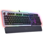 Teclado gamer Thermaltake Argent K5 RGB GKB-KB5-BLSRUS-01 interruptor Cherry MX azul placa aluminio titanio anti-fantasm