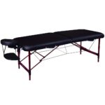 Master Massage Zephyr - Mesa de masaje portátil y ligera, mesa de tatuaje, cama de spa (negro, granate)