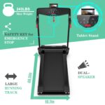 Caminadora GYMAX plegable 3.0 HP motor silencioso pantalla tactil HD Bluetooth control app