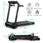 Caminadora GYMAX plegable 3.0 HP motor silencioso pantalla tactil HD Bluetooth control app