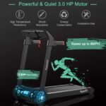 Caminadora GYMAX plegable 3.0 HP motor silencioso pantalla tactil HD Bluetooth control app