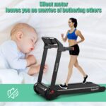 Caminadora GYMAX plegable 3.0 HP motor silencioso pantalla tactil HD Bluetooth control app