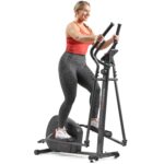 Sunny Health & Fitness Máquina de ejercicios elíptica, entrenamiento magnético silencioso para todo el cuerpo con agarre