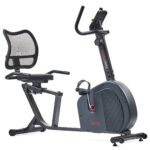 Bicicleta Estática Reclinada Inteligente Sunny Health Fitness SF-RB421004 resistencia magnética 8 niveles asiento ajusta