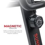 Bicicleta Estática Reclinada Inteligente Sunny Health Fitness SF-RB421004 resistencia magnética 8 niveles asiento ajusta