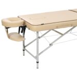 Master Massage 28 "Violeta Deporte Tamaño Ultra Ligero Aluminio Portátil Masaje Mesa Paquete En Negro, 1 unidad