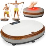 Lifepro RelaxaVibe - Máquina de ejercicios con placa de vibración 4D, otomana calentada, 3 motores y máquina de platafor