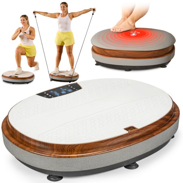 Lifepro RelaxaVibe - Máquina de ejercicios con placa de vibración 4D, otomana calentada, 3 motores y máquina de platafor