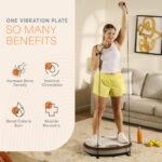 Lifepro RelaxaVibe - Máquina de ejercicios con placa de vibración 4D, otomana calentada, 3 motores y máquina de platafor