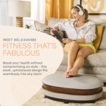 Lifepro RelaxaVibe - Máquina de ejercicios con placa de vibración 4D, otomana calentada, 3 motores y máquina de platafor