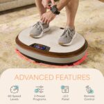 Lifepro RelaxaVibe - Máquina de ejercicios con placa de vibración 4D, otomana calentada, 3 motores y máquina de platafor