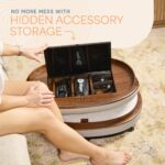 Lifepro RelaxaVibe - Máquina de ejercicios con placa de vibración 4D, otomana calentada, 3 motores y máquina de platafor