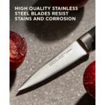 Chicago Cutlery Insignia Triple Rivet Poly (18 piezas) Juego de bloques de cuchillos de cocina con bloque de madera y af