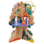 Manhattan Toy Playground Adventure Centro de Actividades de Madera para Niños Pequeños con Deslizadores, Pista de Ábaco,