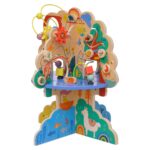 Manhattan Toy Playground Adventure Centro de Actividades de Madera para Niños Pequeños con Deslizadores, Pista de Ábaco,
