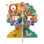 Manhattan Toy Playground Adventure Centro de Actividades de Madera para Niños Pequeños con Deslizadores, Pista de Ábaco,