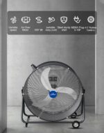 Ventilador de tambor industrial iLIVING ILG8MF30-83 30 pulgadas 8300 CFM 3 velocidades certificado UL