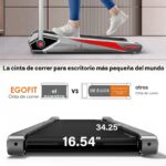 Caminadora de Escritorio Egofit Fitwalker M1T con Inclinacion 5 Porciento Capacidad 220 Libras Control Remoto y App