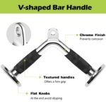 Juego de accesorios para máquina de cable de 6 piezas, accesorio para máquina de cables de barra LAT, mango doble D, bar