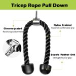 Juego de accesorios para máquina de cable de 6 piezas, accesorio para máquina de cables de barra LAT, mango doble D, bar