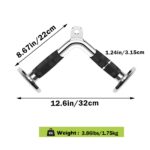 Juego de accesorios para máquina de cable de 6 piezas, accesorio para máquina de cables de barra LAT, mango doble D, bar