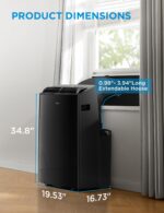 Aire acondicionado portatil Midea MAP12S1TBL 12000 BTU 10000 BTU SACC inversor ultra silencioso cobertura 450 pies cuadr