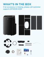 Aire acondicionado portatil Midea MAP12S1TBL 12000 BTU 10000 BTU SACC inversor ultra silencioso cobertura 450 pies cuadr
