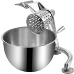 VEVOR Rallador de queso rotativo, mandolina rotativa de zinc para verduras, mandolina manual de queso con 5 conos de cor
