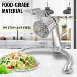 VEVOR Rallador de queso rotativo, mandolina rotativa de zinc para verduras, mandolina manual de queso con 5 conos de cor