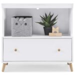 Delta Children Essex - Cambiador convertible con cajón, color blanco bianca/natural