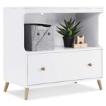 Delta Children Essex - Cambiador convertible con cajón, color blanco bianca/natural