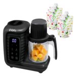 EVLA'S Máquina Doble para Preparar Alimentos para Bebés con 2 Cestas de Vapor, Vaporizador, Licuadora, Molinillo, Proces