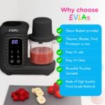 EVLA'S Máquina Doble para Preparar Alimentos para Bebés con 2 Cestas de Vapor, Vaporizador, Licuadora, Molinillo, Proces