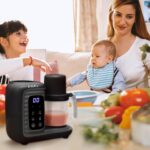 EVLA'S Máquina Doble para Preparar Alimentos para Bebés con 2 Cestas de Vapor, Vaporizador, Licuadora, Molinillo, Proces