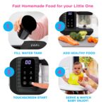 EVLA'S Máquina Doble para Preparar Alimentos para Bebés con 2 Cestas de Vapor, Vaporizador, Licuadora, Molinillo, Proces