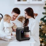 EVLA'S Máquina Doble para Preparar Alimentos para Bebés con 2 Cestas de Vapor, Vaporizador, Licuadora, Molinillo, Proces