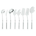 Juego de utensilios de cocina Viking 40129-9988G acero inoxidable 8 piezas color plateado con espátulas cucharas y cucha
