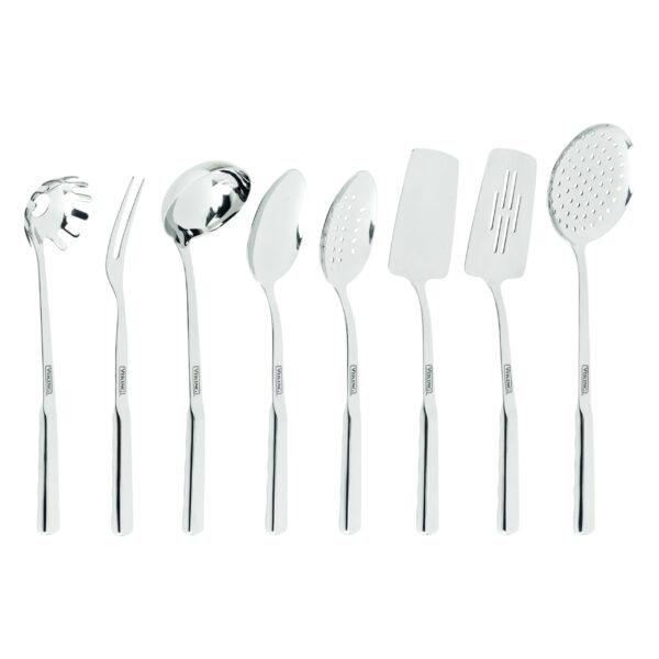 Juego de utensilios de cocina Viking 40129-9988G acero inoxidable 8 piezas color plateado con espátulas cucharas y cucha