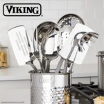 Juego de utensilios de cocina Viking 40129-9988G acero inoxidable 8 piezas color plateado con espátulas cucharas y cucha