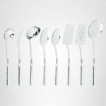 Juego de utensilios de cocina Viking 40129-9988G acero inoxidable 8 piezas color plateado con espátulas cucharas y cucha