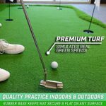 GoSports Putting Green para práctica de putting en interiores y exteriores – Elige 10 pies x 5 pies o 12 pies x 5 pies