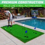 GoSports Putting Green para práctica de putting en interiores y exteriores – Elige 10 pies x 5 pies o 12 pies x 5 pies