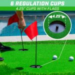GoSports Putting Green para práctica de putting en interiores y exteriores – Elige 10 pies x 5 pies o 12 pies x 5 pies